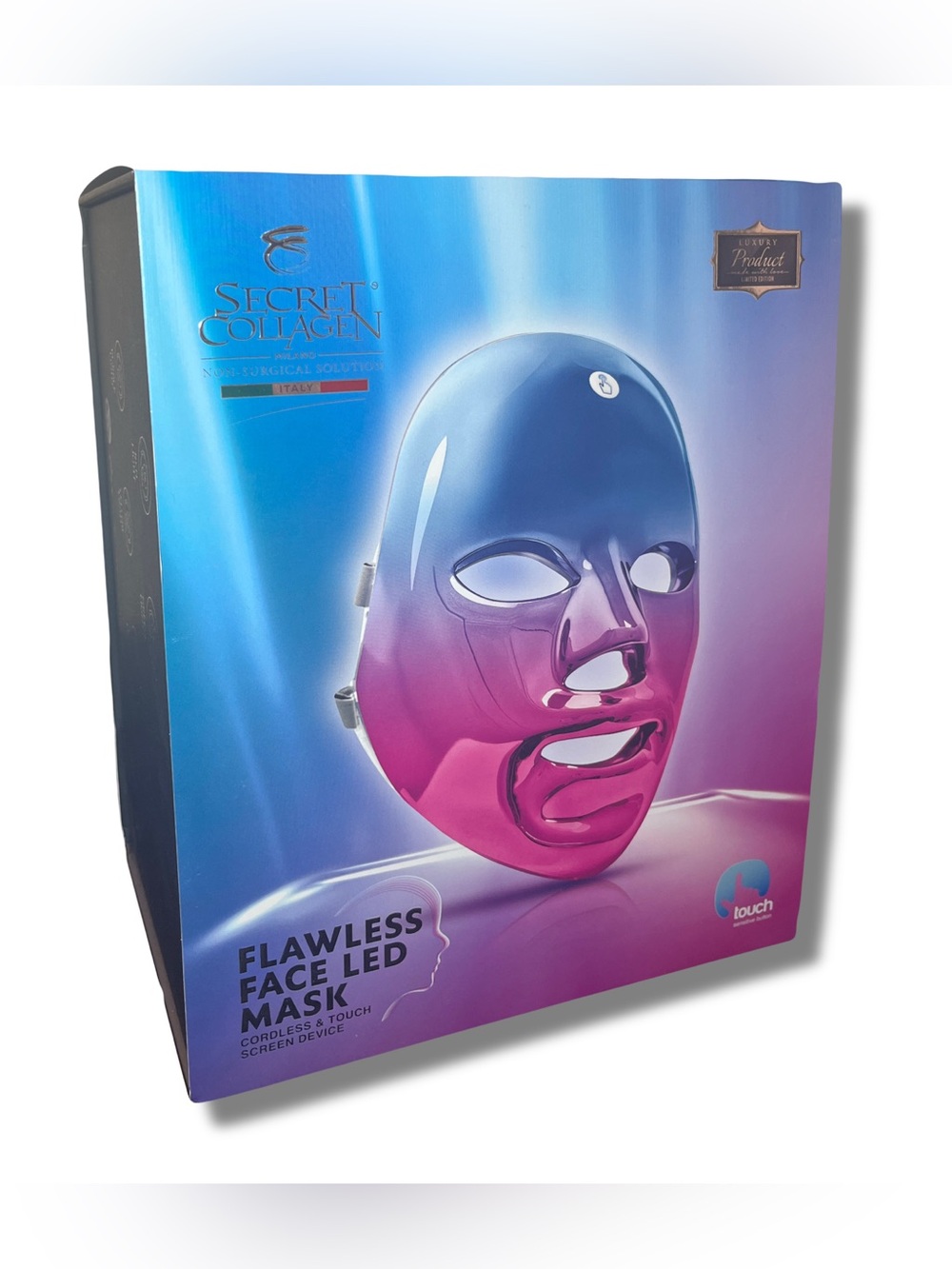Secret Collagen Flawless Face LED Mask Cordless Light Therapy Mask NIB SC-FF LED